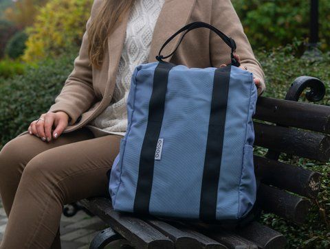Рюкзак-антикрадій OOLOO Кенгуру mini 40x30x12 см, джинсовий 861/414 4101 фото