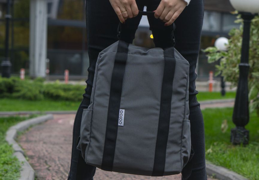 Рюкзак-антикрадій OOLOO Кенгуру mini 40x30x12 см, темно-сірий 657/497 4110 фото