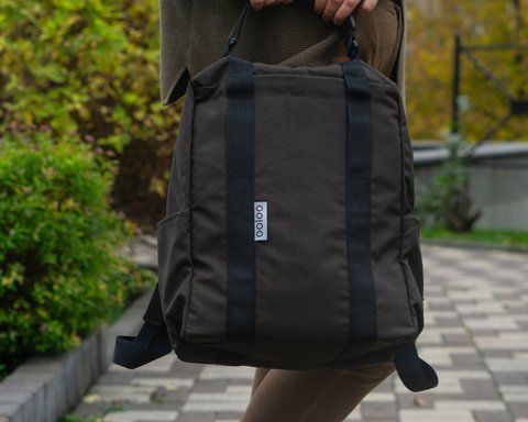Рюкзак-антикрадій OOLOO Кенгуру mini 40x30x12 см, шоколадний 2734 4113 фото