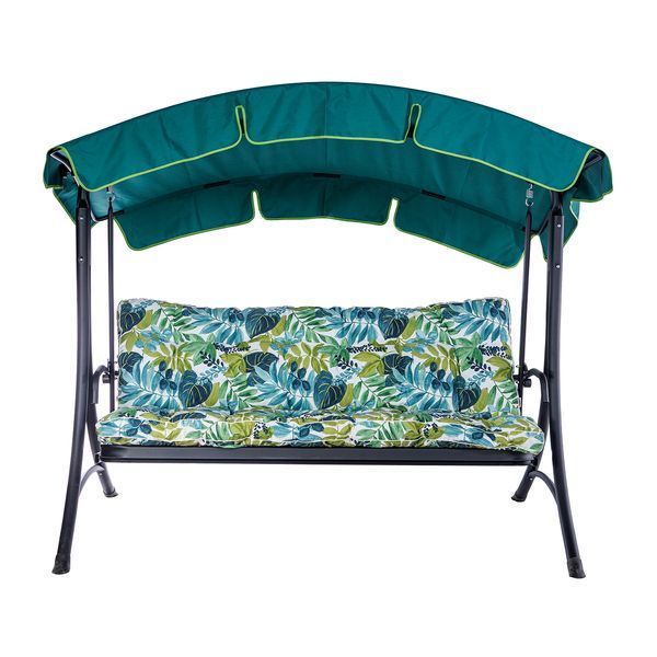 Садова диван-гойдалка Ost-Fran FLUFFY лонета Caiman, дах тексілк 2426 4342 фото