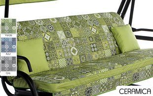 Тканина бавовняна лонета CERAMICA VERDE 3859 фото