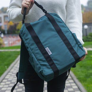 Рюкзак-антикрадій OOLOO Кенгуру mini 40x30x12 см, синьо-зелений 426/806 4109 фото