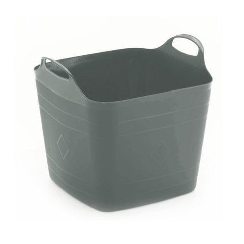 Гибкая корзина 25L CUBETTO 40x34,5x38,5 с ручками серый 3697 фото