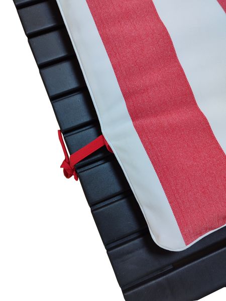 Матрац для шезлонга Ost-Fran UNI тексілк біло-червоні смуги 1007, 188x58x5 см 3601 фото