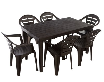 Комплект меблів Progarden стіл Sumatra і 6 крісел Moyo коричневий 3095 фото