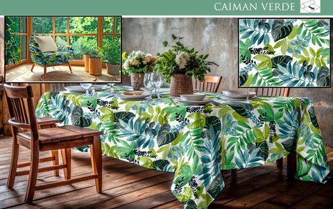 Тканина бавовняна лонета CAYMAN VERDE 3951 фото