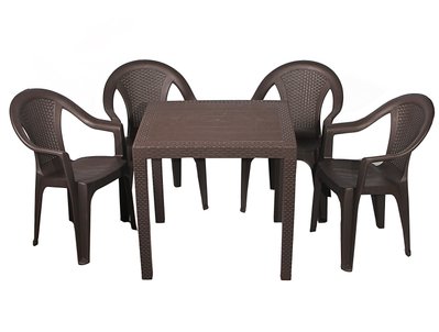 Набір Progarden стіл King і 4 крісла Ischia коричневий 2849 фото