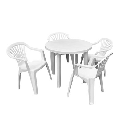 Набір Progarden стіл Tondo і 4 крісла Altea білий 1596 фото