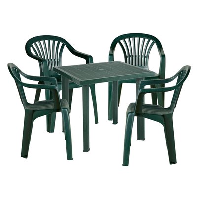 Набір Progarden стіл Fiocco і 4 крісла Altea зелений 2850 фото