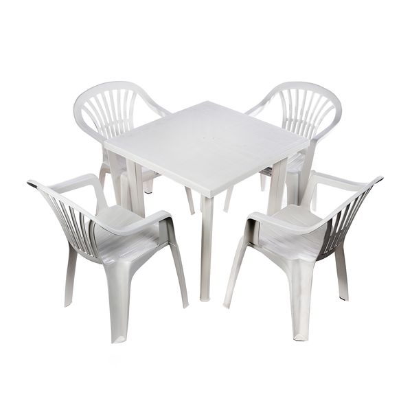 Набір Progarden стіл Fiocco і 4 крісла Altea бiлий 3123 фото