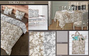 Тканина бавовняна лонета YOKO FLOR GRIS 3957 фото