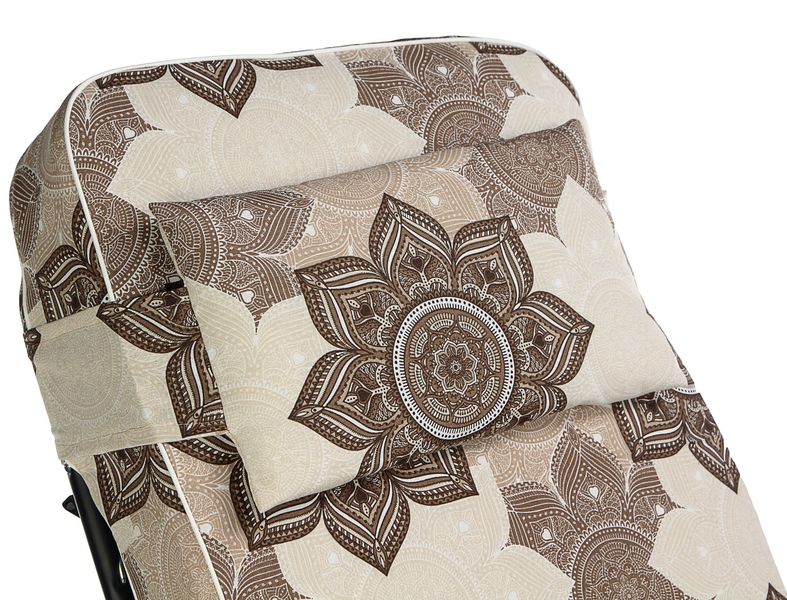 Шезлонг Ost-Fran JANET тканина лонета Менді маррон коричневі квіти 2946 фото