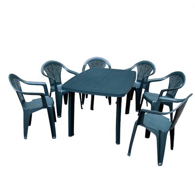 Набір Progarden стіл Faro і 6 крісел Altea зелений 1632 фото