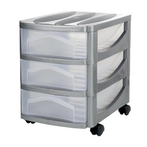 Модульний комод Big Hobby Box, 30x40x40h 3 висувні ящики, сірий 3960 фото