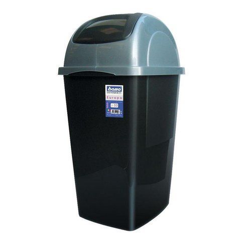 Контейнер для мусора с крышкой Europa 30x33x59h, 33 л антрацит 4011 фото
