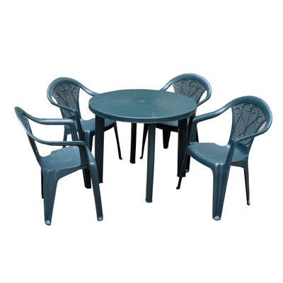 Набір Progarden стіл Tondo і 4 крісла Altea зелений 1780 фото