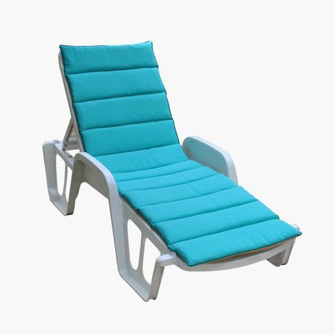 Матрац для шезлонга Ost-Fran ONDA texsilk бірюзовий FL-313/306, 188х57х5 см 2348 фото