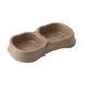 Миска для корму пластикова подвійна Doppia Small 21x11,5x3h, 0,3 л, коричневий 4057 фото 1