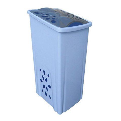 Корзина для белья 45L PERLA 30x35x60h с крышкой, голубой 4128 фото