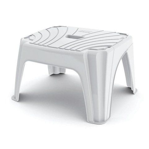 Табурет пластиковий Step 2 45x35x25, білий 4023 фото