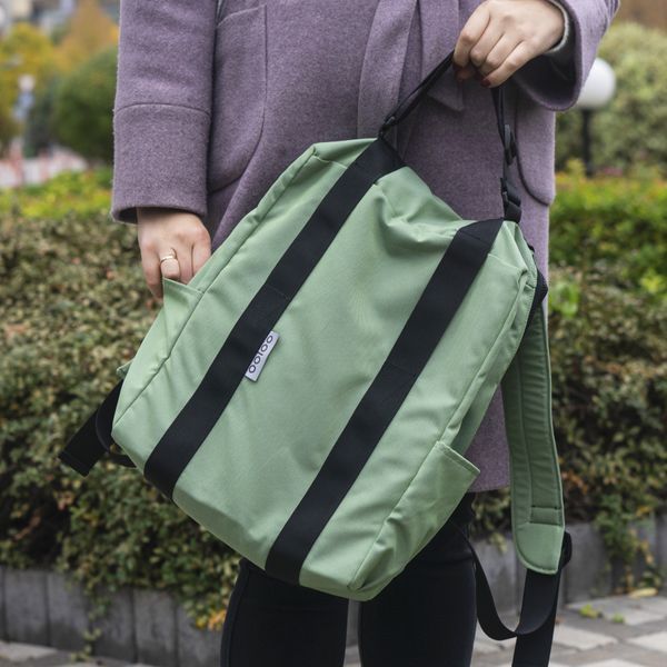 Рюкзак-антивор OOLOO Кенгуру mini 40x30x12 см,оливково-травяной 414/861 4104 фото
